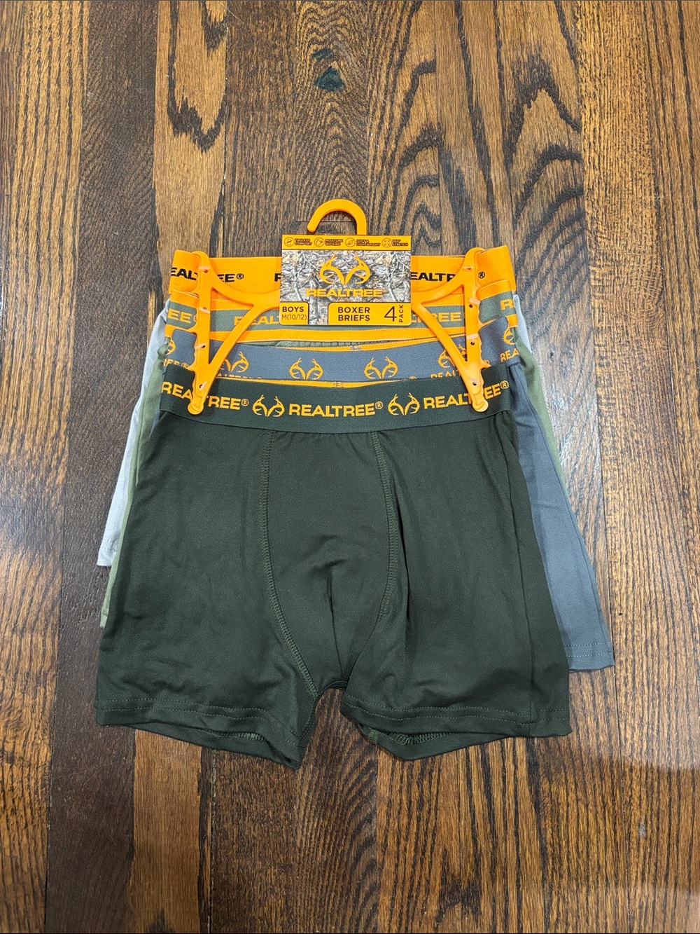 Realtree Boys' 4-Pack Boxer Briefs size 10/12